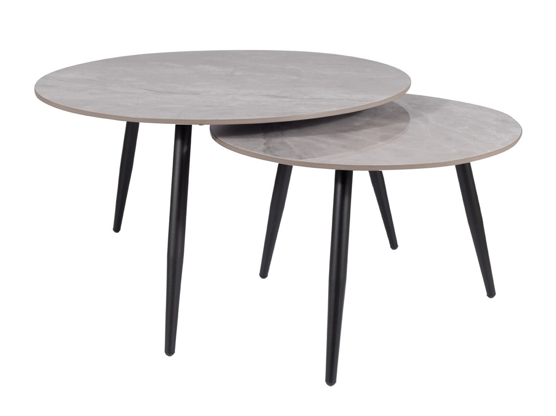 Conjunto mesa de centro Detroit 602 (Mármol gris)