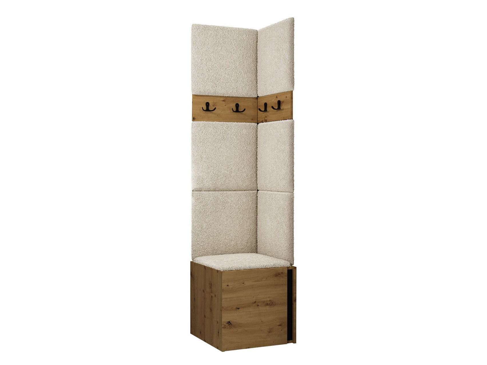 Conjunto para recibidor Hartford 347 (Roble Artisan + Negro)