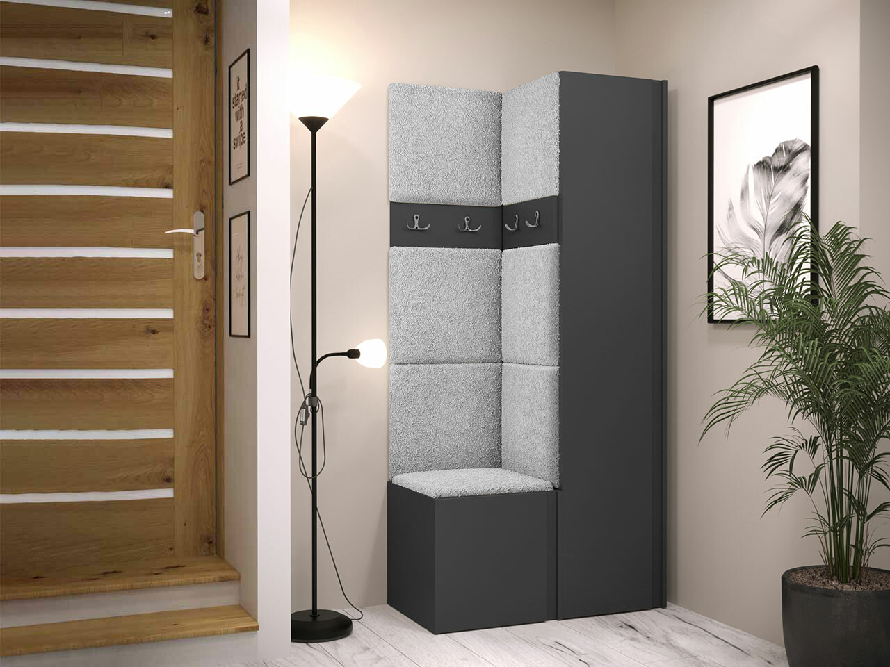 Conjunto para recibidor Hartford 348 (Grafito)