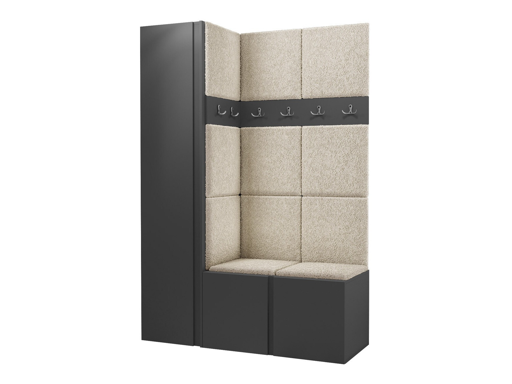 Conjunto para recibidor Pinis IX (Grafito)