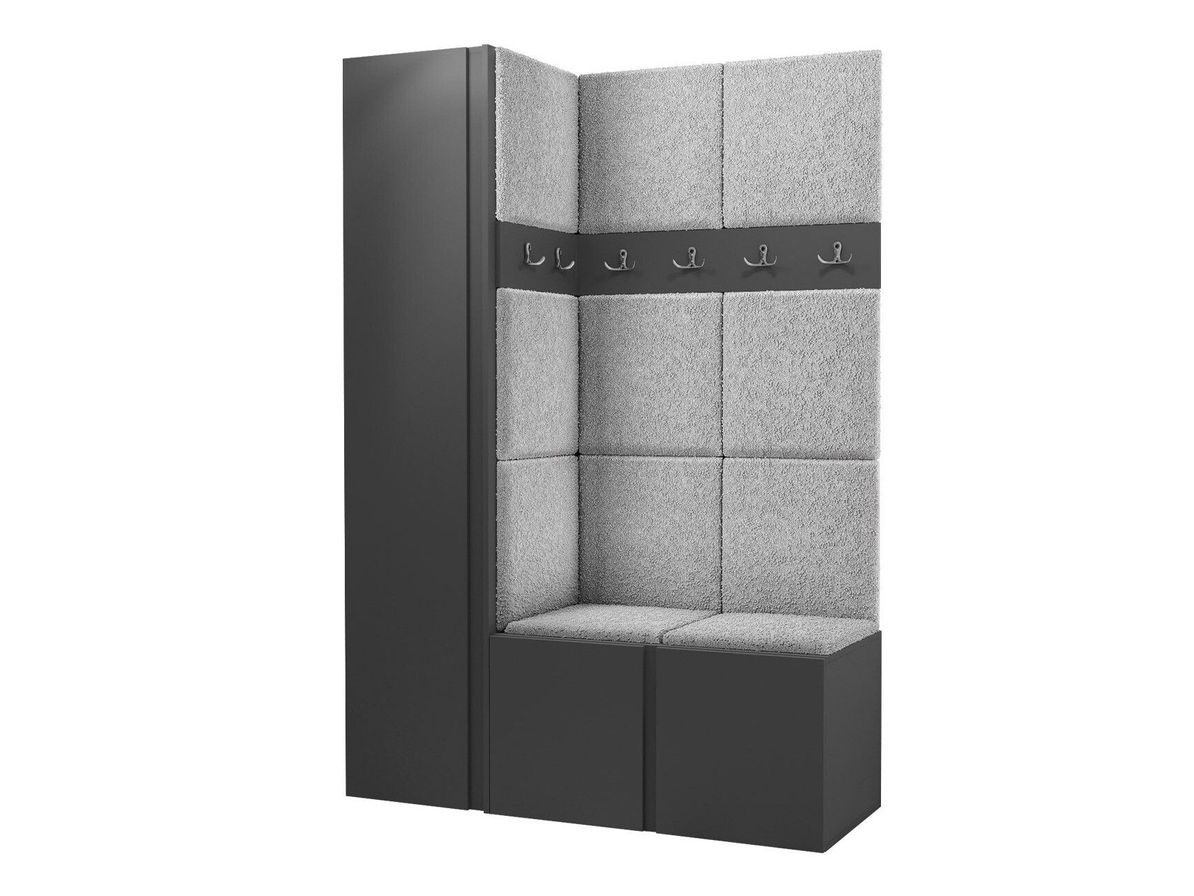 Conjunto para recibidor Pinis IX (Grafito)