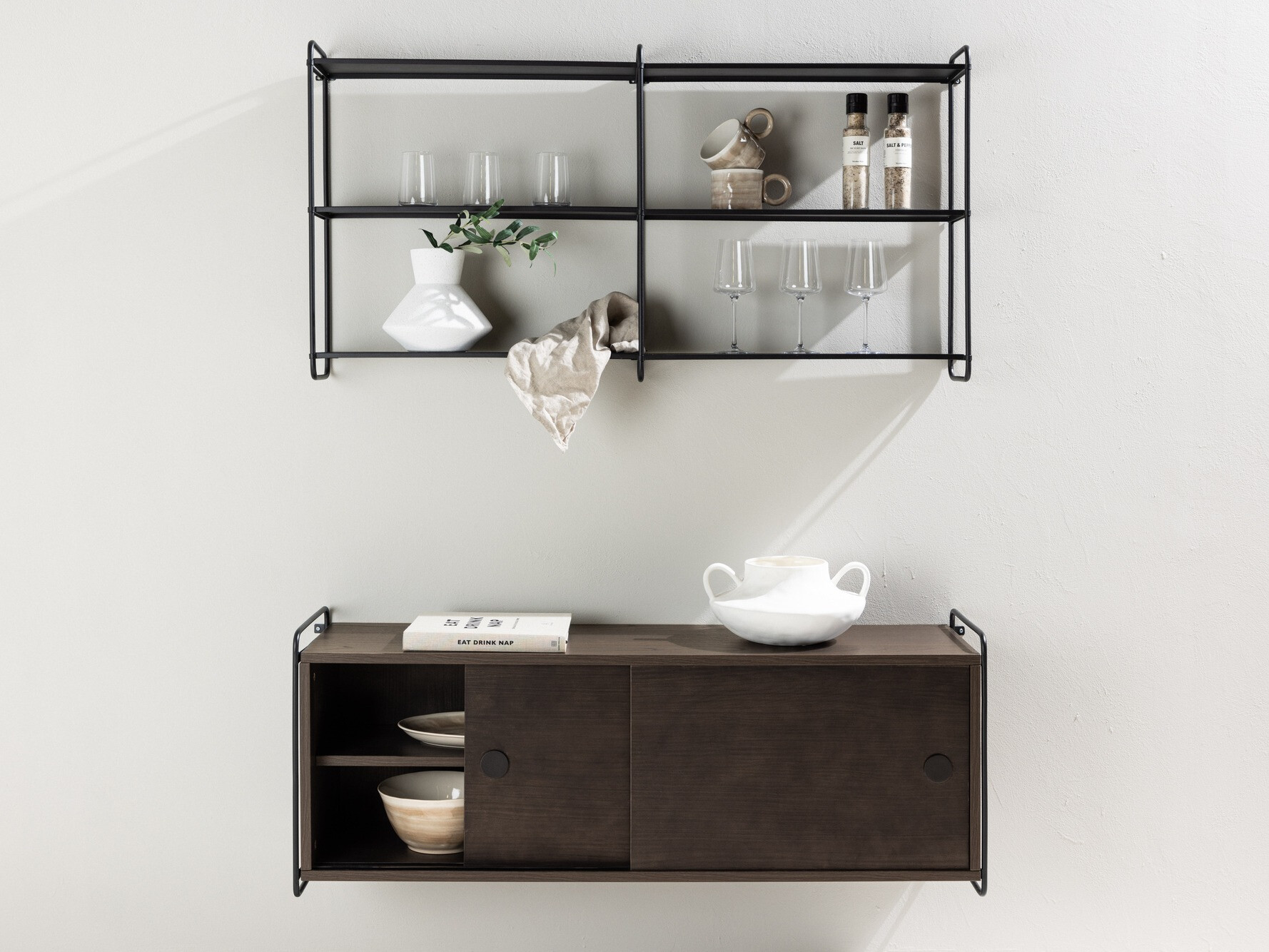 Estantería de pared Dallas 4551 (Negro)