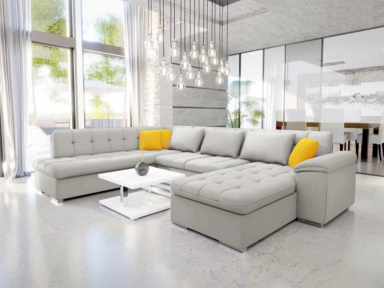 Sofá rinconero Comfivo Gemma V (Venus Velvet 2921 + Venus Velvet 2916)