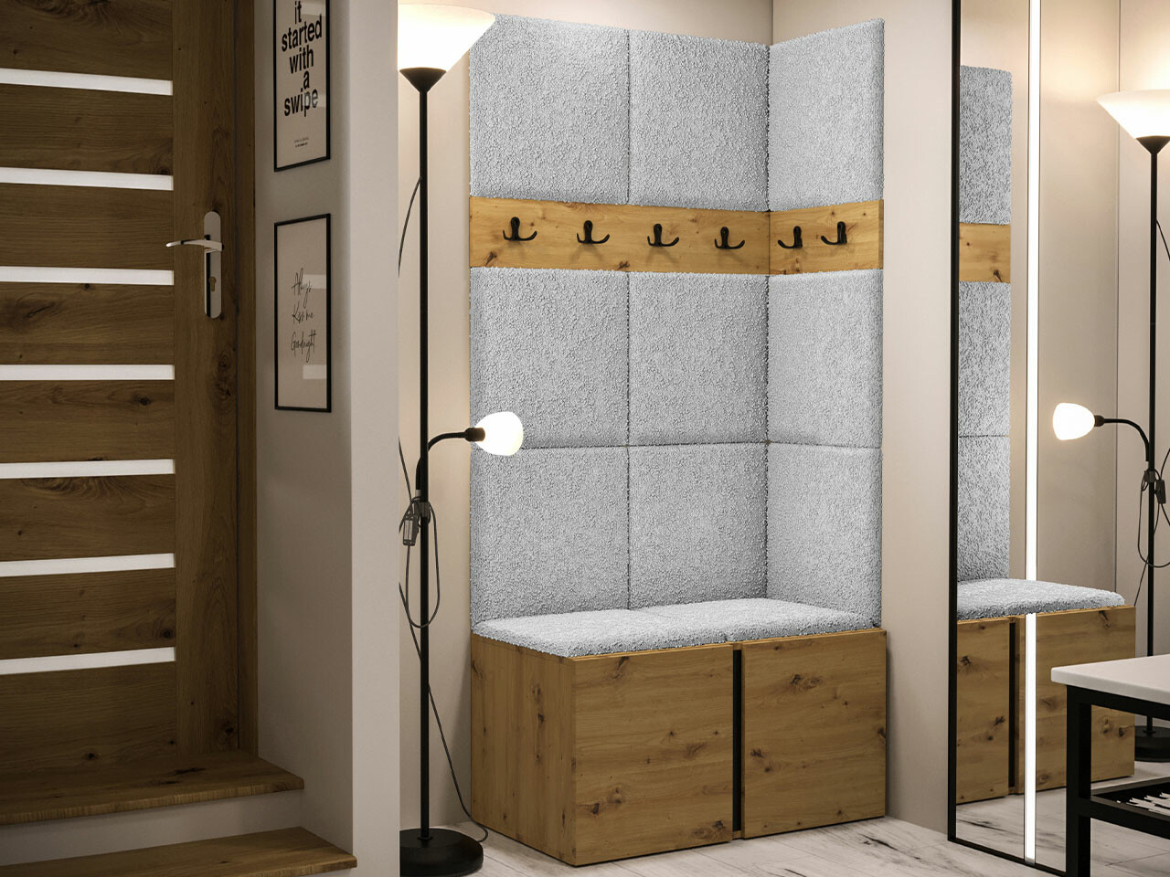 Conjunto para recibidor Hartford 264 (Roble Artisan)