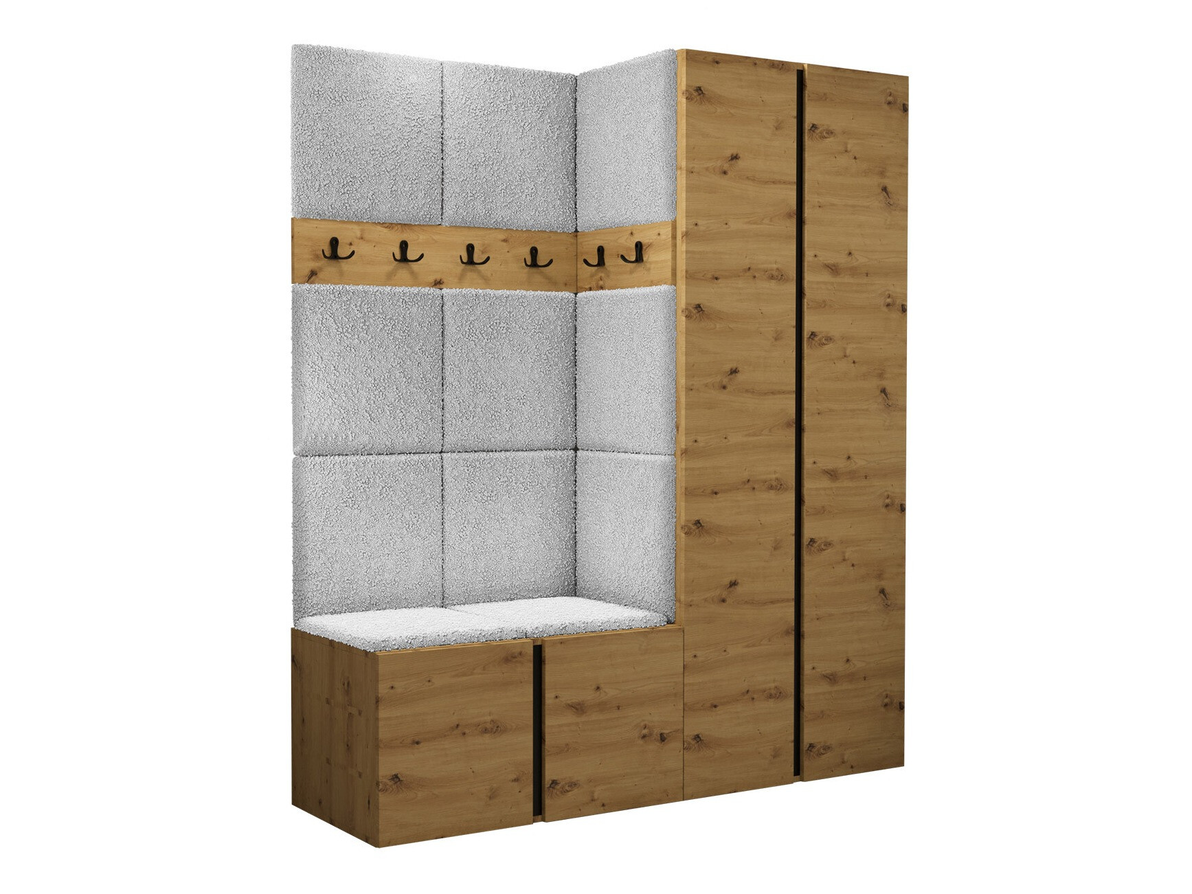 Conjunto para recibidor Pinis III (Roble Artisan)