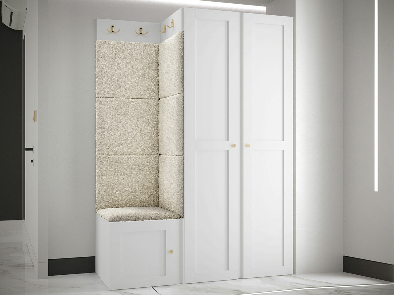 Conjunto para recibidor Hartford 379 (Blanco)