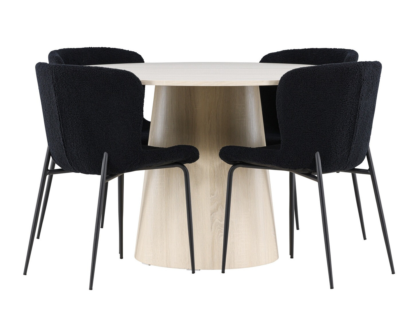 Conjunto de mesas y sillas para comedor Dallas 4554 (Negro)