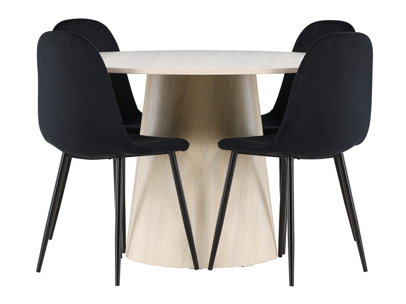 Conjunto de mesas y sillas para comedor Dallas 4556 (Negro)