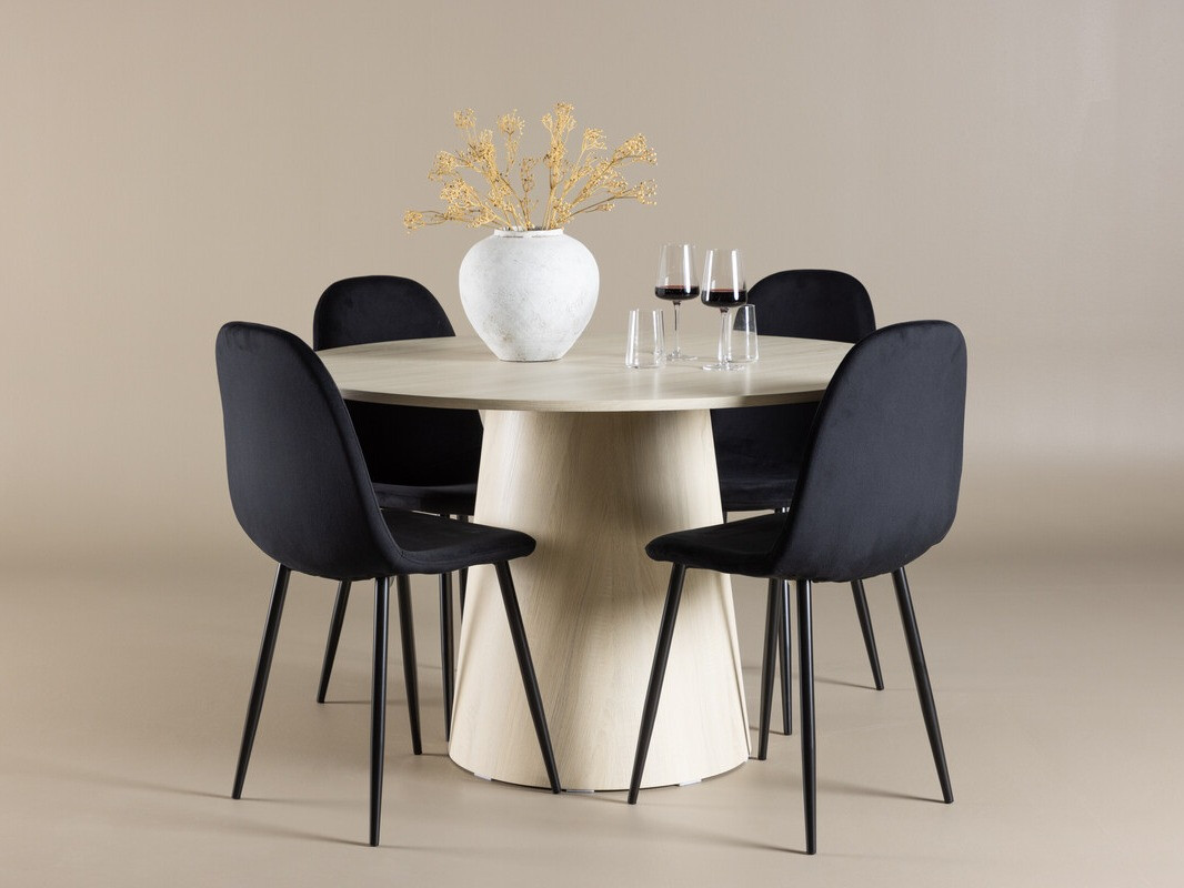 Conjunto de mesas y sillas para comedor Dallas 4556 (Negro)