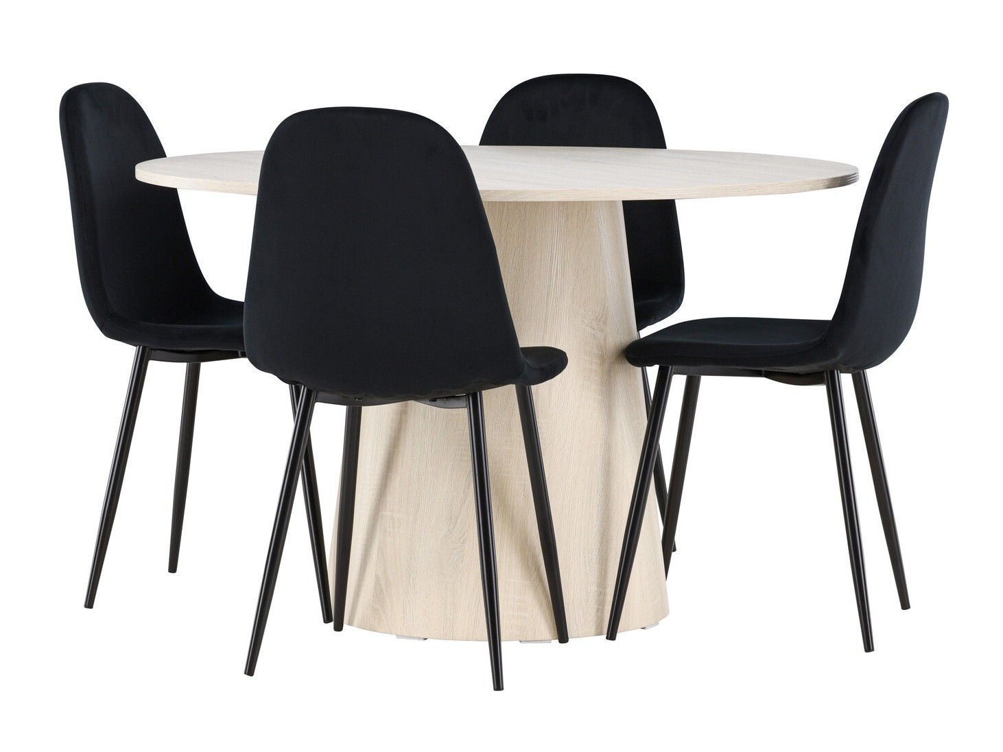 Conjunto de mesas y sillas para comedor Dallas 4556 (Negro)