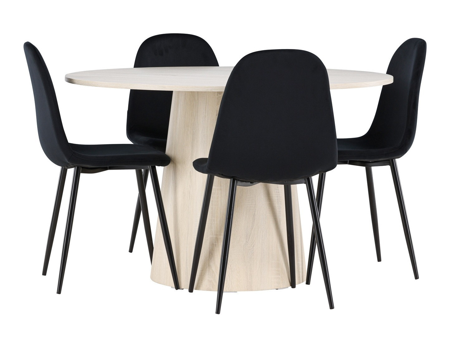 Conjunto de mesas y sillas para comedor Dallas 4556 (Negro)