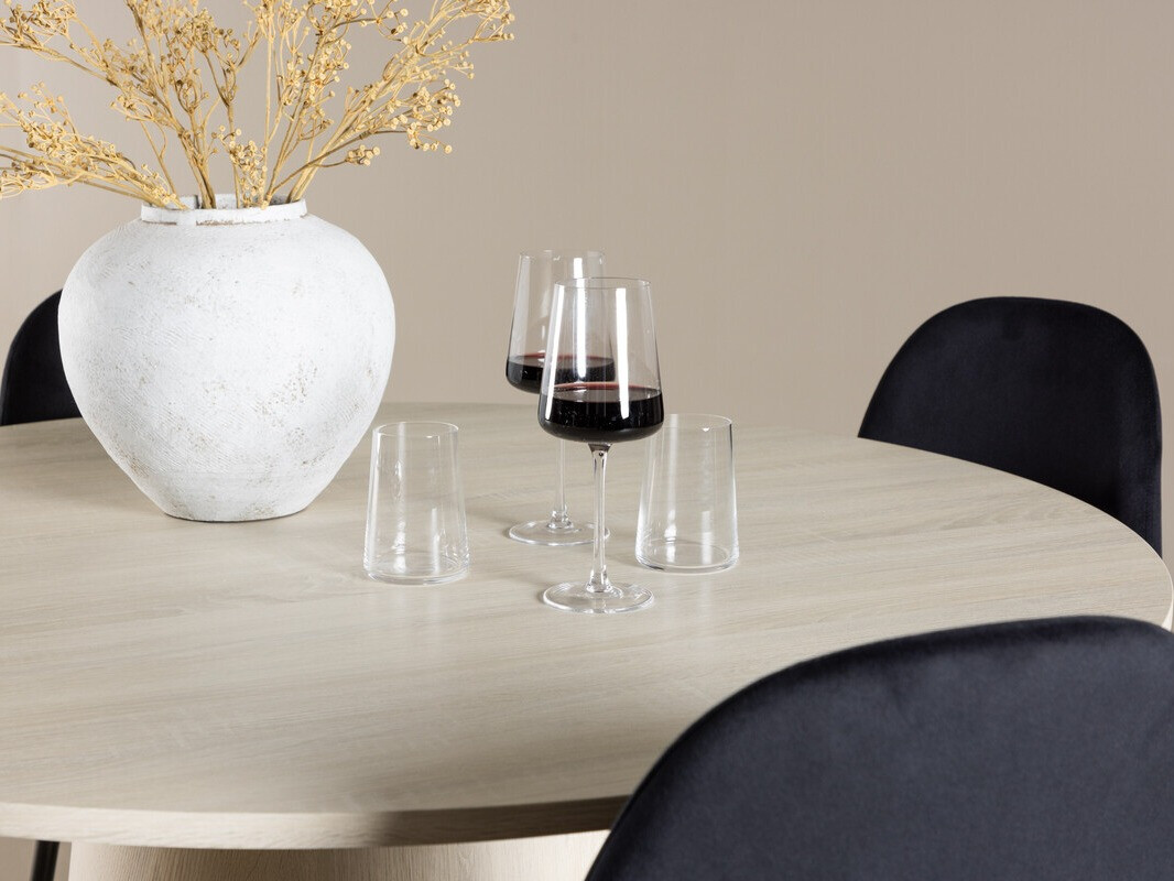 Conjunto de mesas y sillas para comedor Dallas 4556 (Negro)