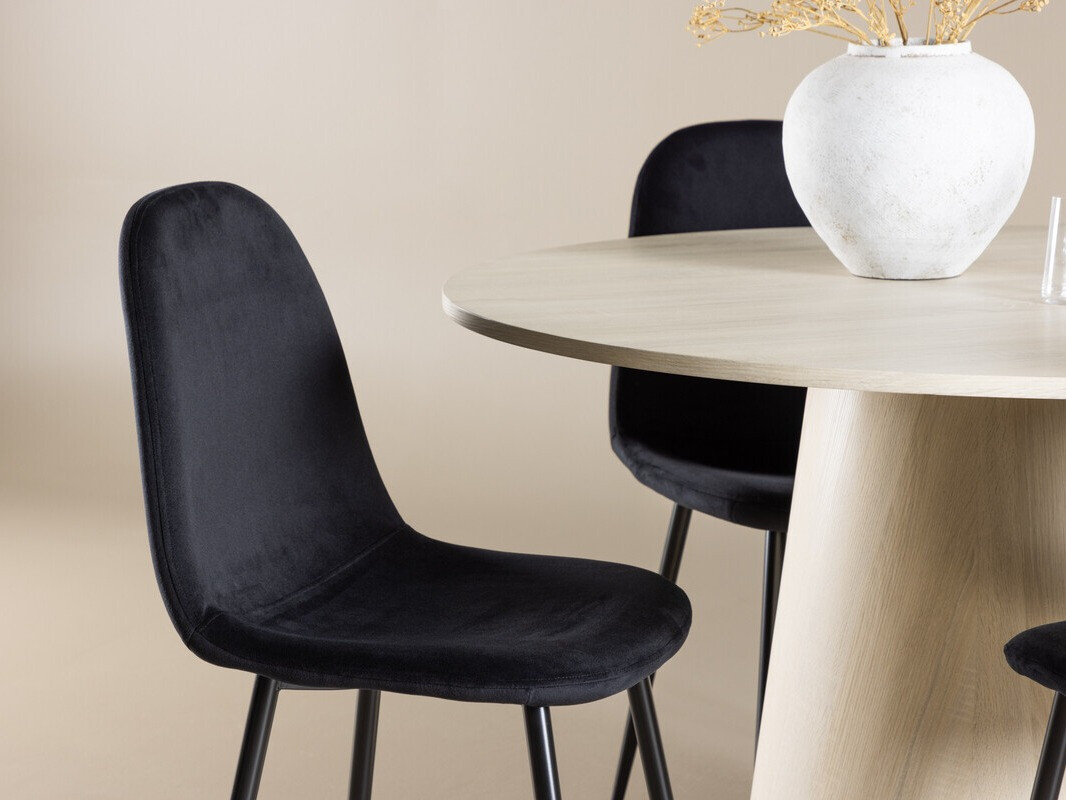 Conjunto de mesas y sillas para comedor Dallas 4556 (Negro)