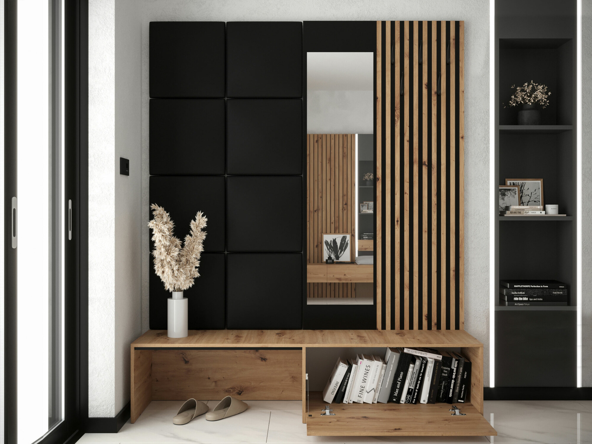 Conjunto de recibidor Hartford 322 (Roble Artisan + Manila 23)