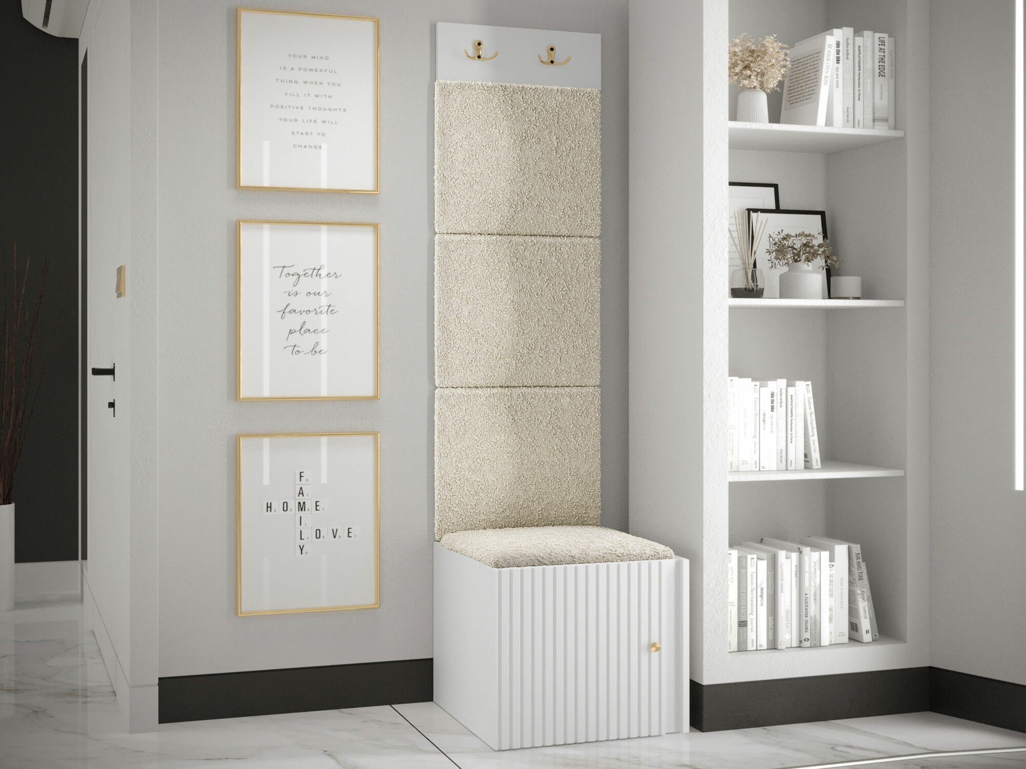 Conjunto para recibidor Hartford 386 (Blanco)