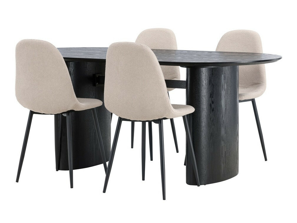 Conjunto de comedor Dallas 4559 (Beige + Negro)