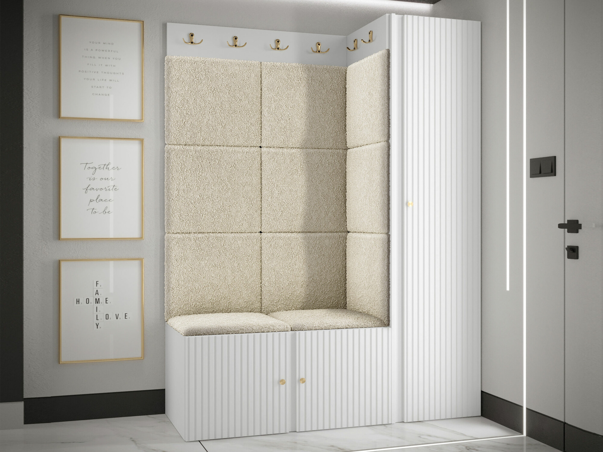 Conjunto para recibidor Hartford 385 (Blanco)