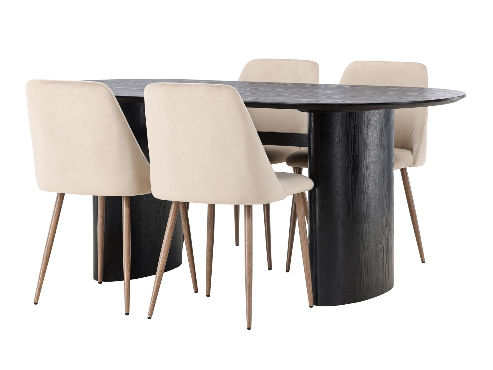 Conjunto de mesas y sillas para comedor Dallas 3995 (Negro)