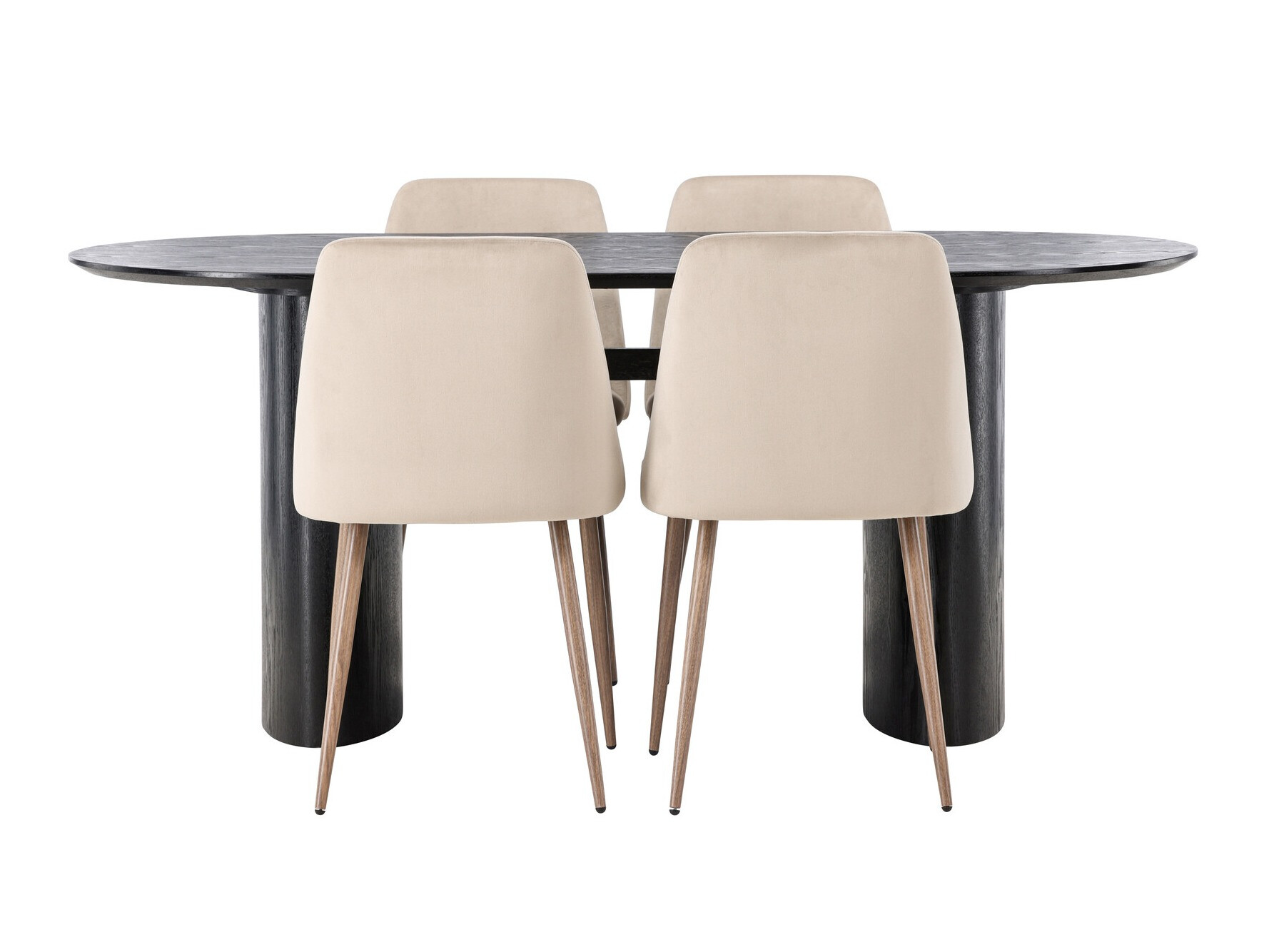 Conjunto de mesas y sillas para comedor Dallas 3995 (Negro)