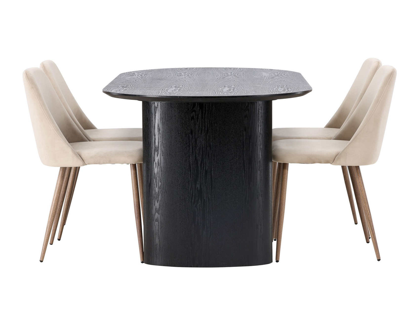 Conjunto de mesas y sillas para comedor Dallas 3995 (Negro)