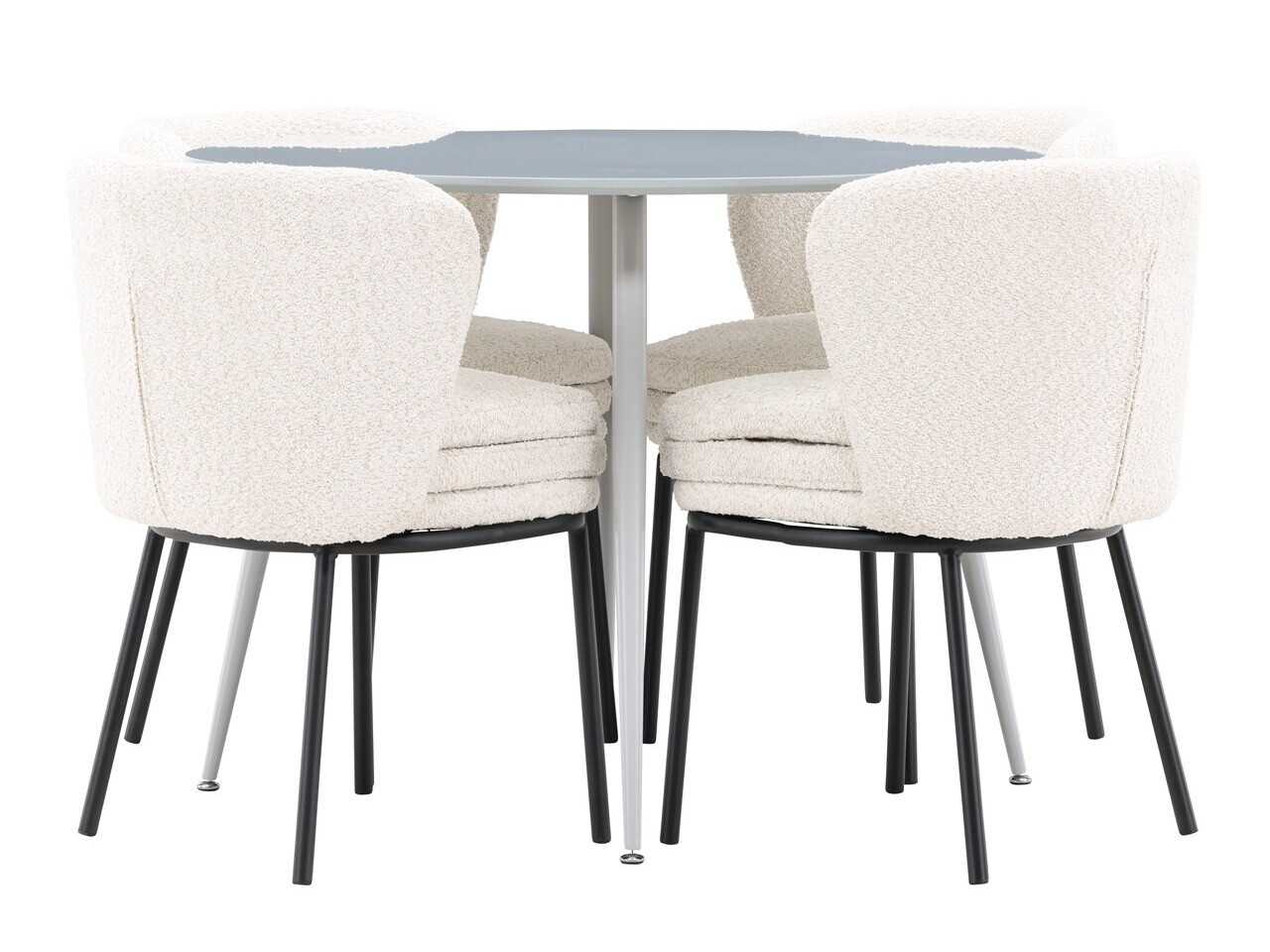 Conjunto de mesas y sillas para comedor Dallas 4561 (Gris)