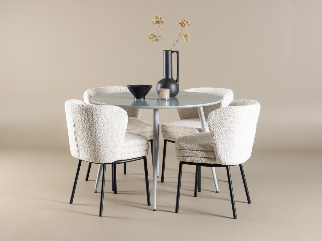 Conjunto de mesas y sillas para comedor Dallas 4561 (Gris)