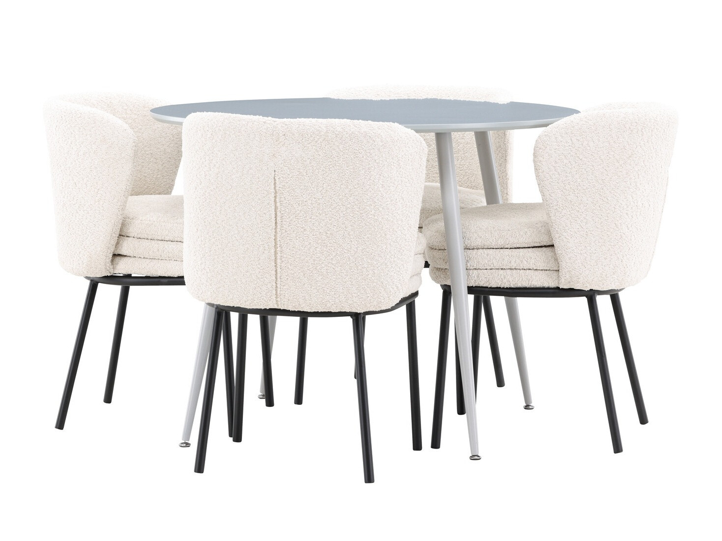 Conjunto de mesas y sillas para comedor Dallas 4561 (Gris)