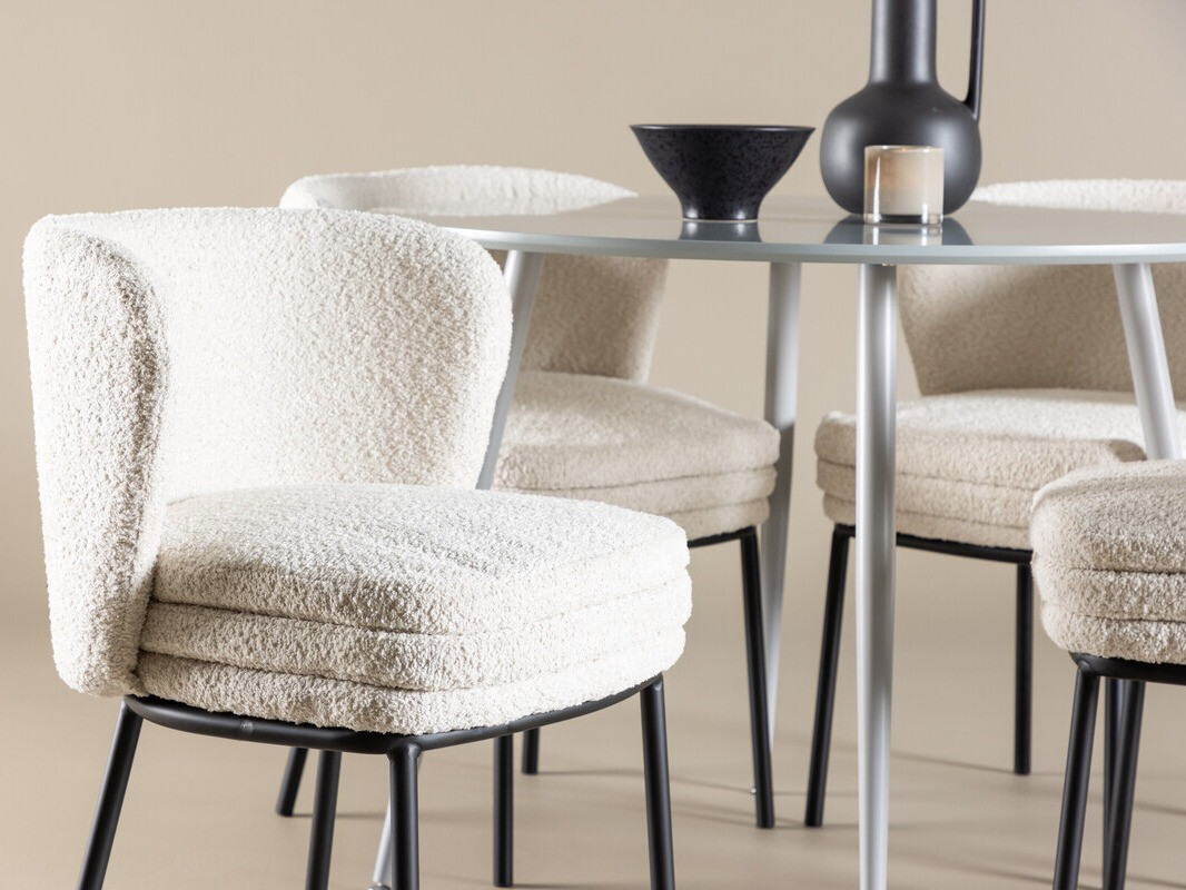 Conjunto de mesas y sillas para comedor Dallas 4561 (Gris)