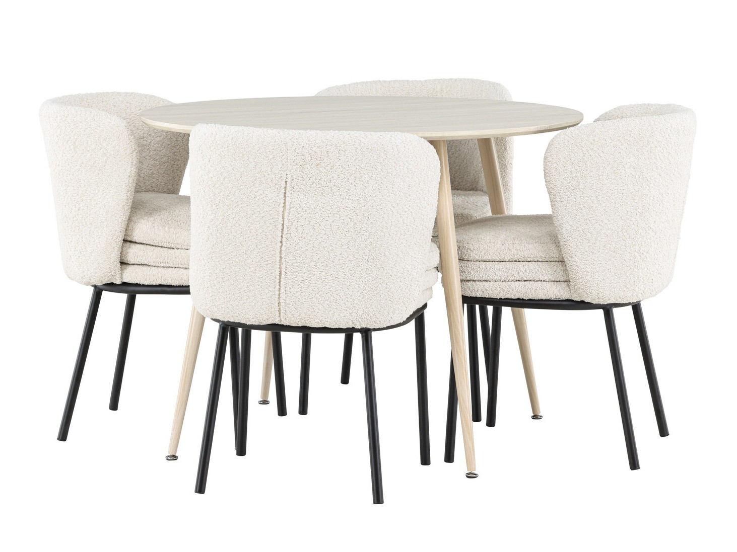 Conjunto de mesas y sillas para comedor Dallas 4561 (Luminoso madera)