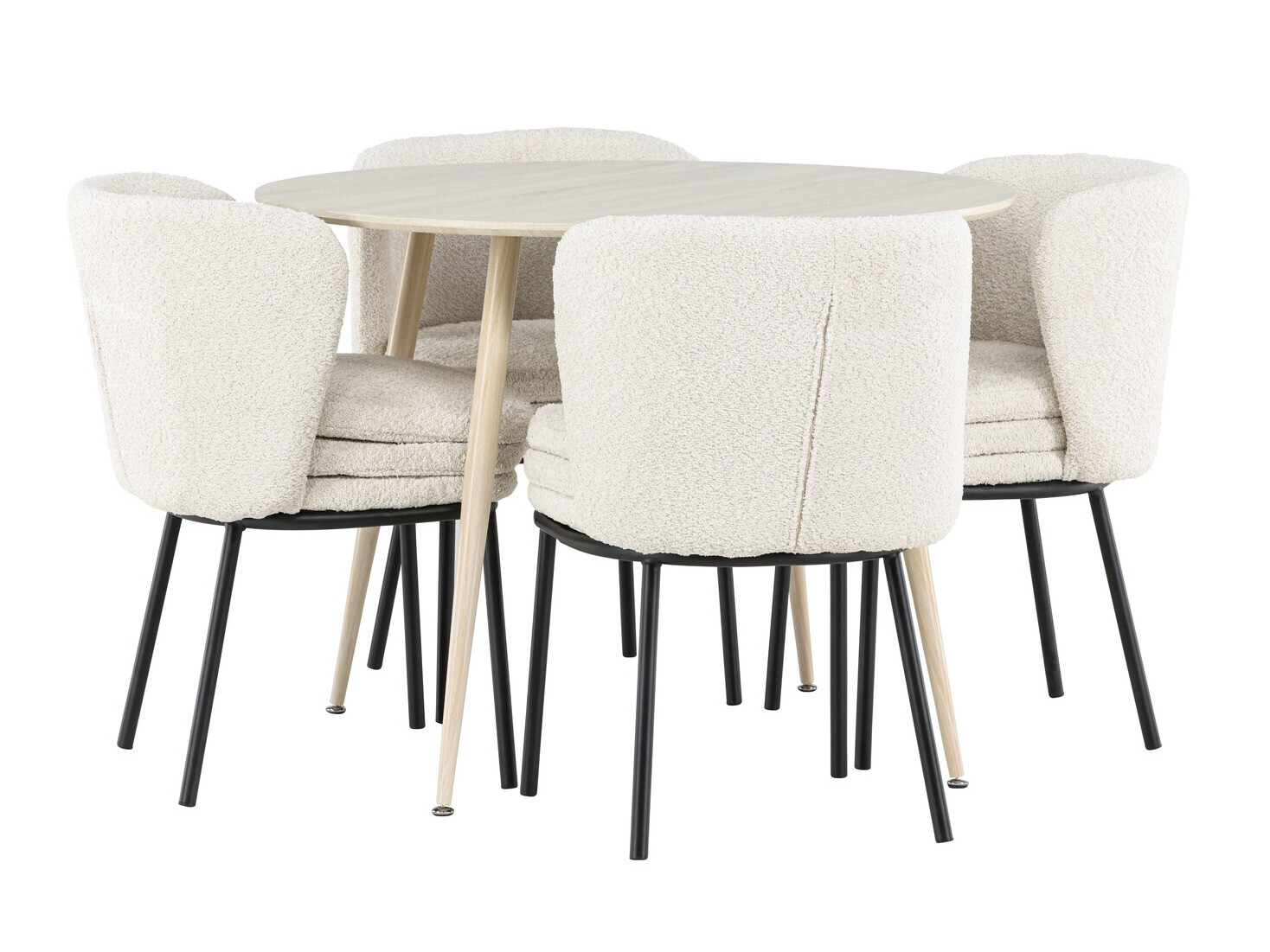 Conjunto de mesas y sillas para comedor Dallas 4561 (Luminoso madera)