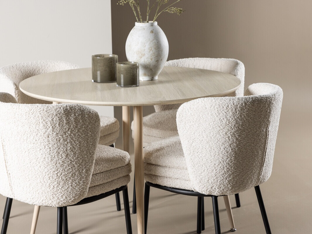 Conjunto de mesas y sillas para comedor Dallas 4561 (Luminoso madera)