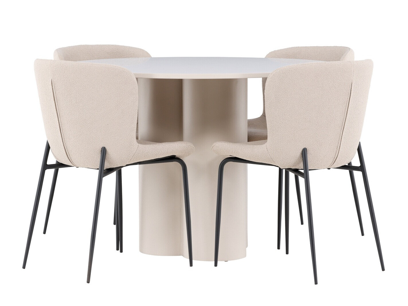 Conjunto de mesas y sillas para comedor Dallas 4562 (Beige)