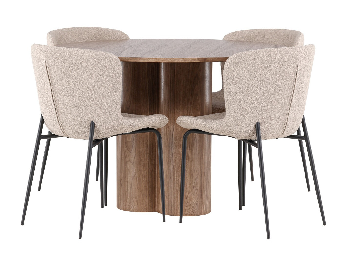 Conjunto de mesas y sillas para comedor Dallas 4562 (Marrón)