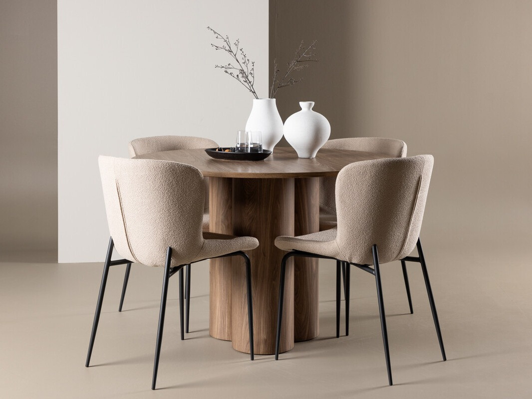 Conjunto de mesas y sillas para comedor Dallas 4562 (Marrón)