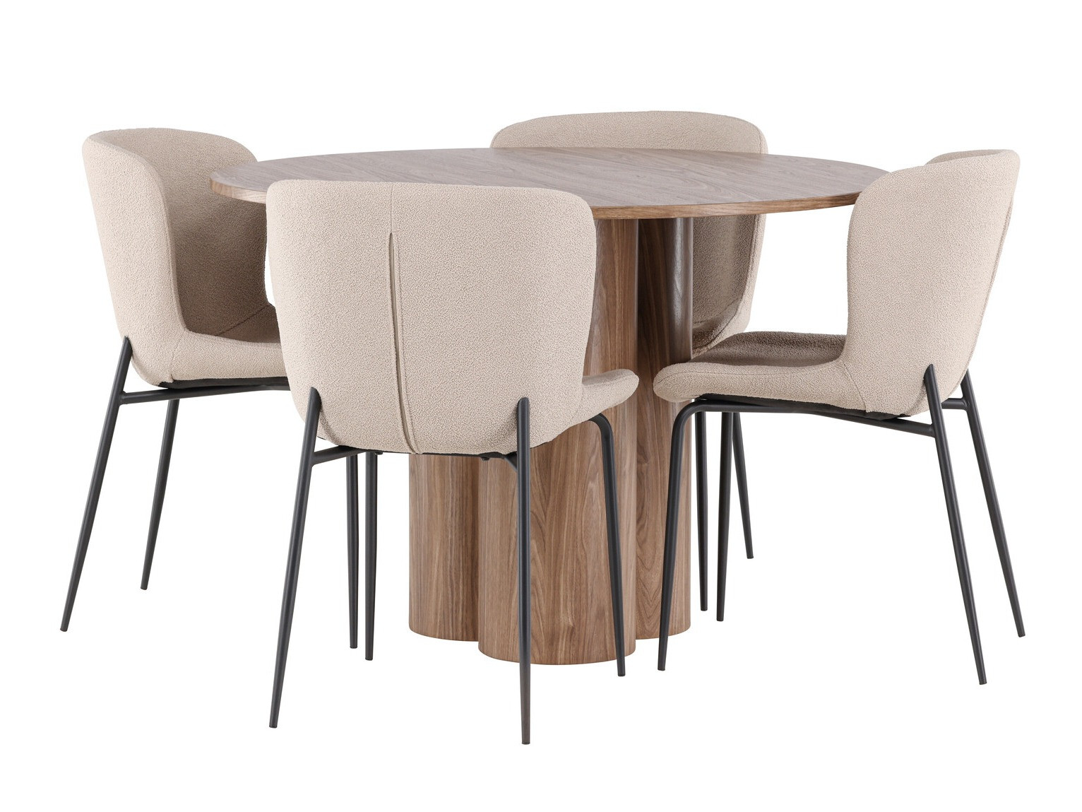 Conjunto de mesas y sillas para comedor Dallas 4562 (Marrón)