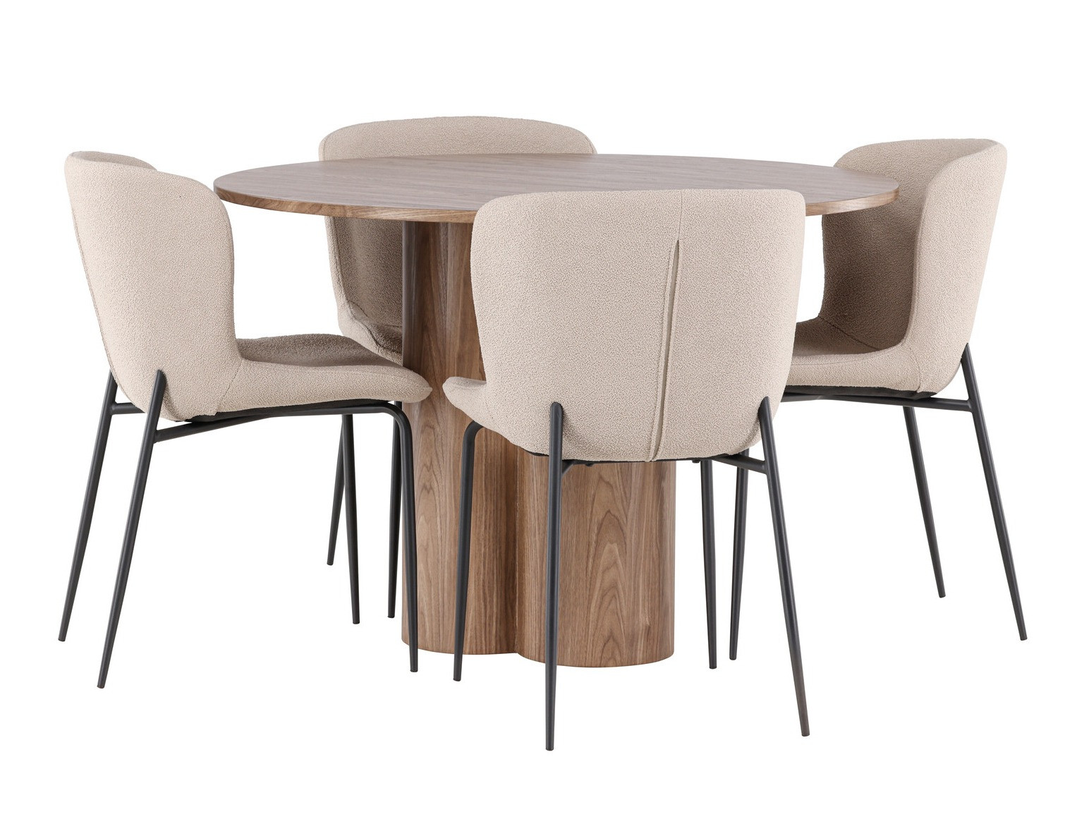 Conjunto de mesas y sillas para comedor Dallas 4562 (Marrón)