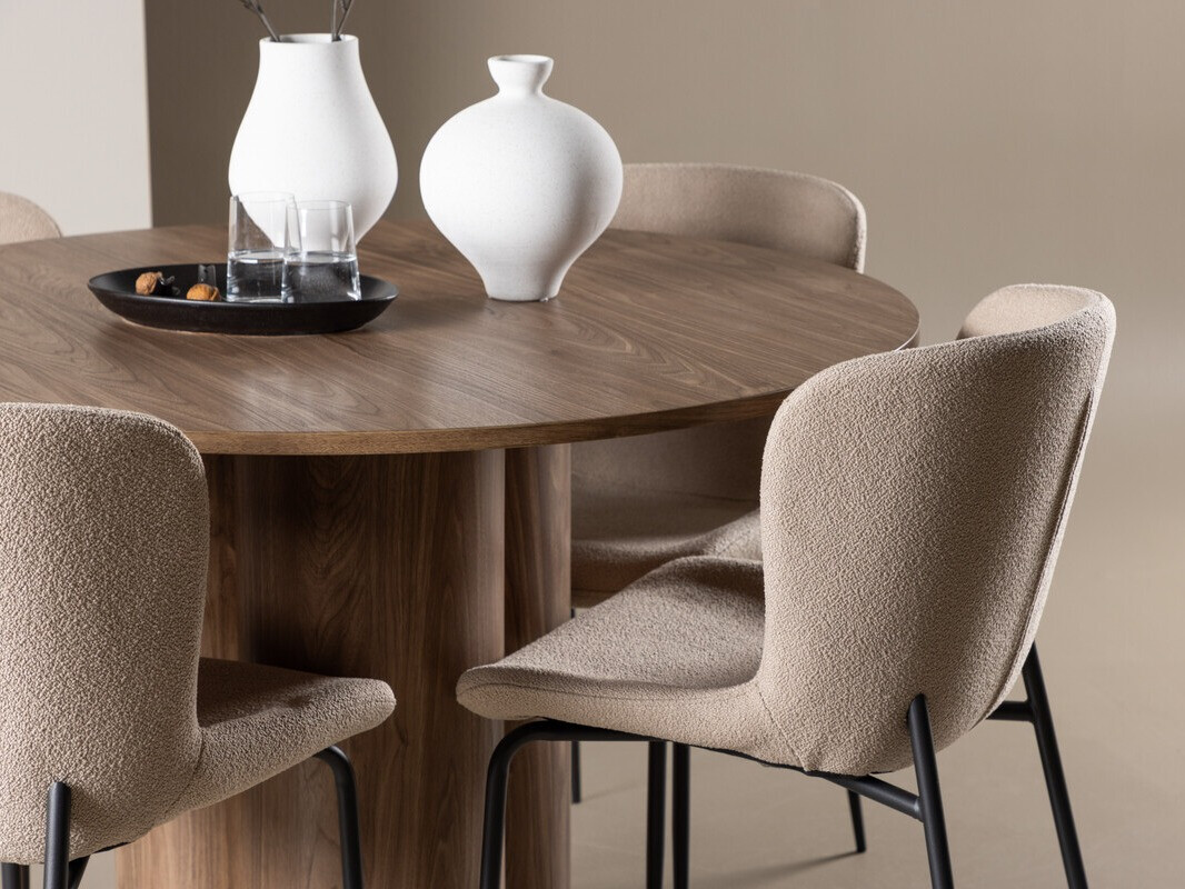 Conjunto de mesas y sillas para comedor Dallas 4562 (Marrón)