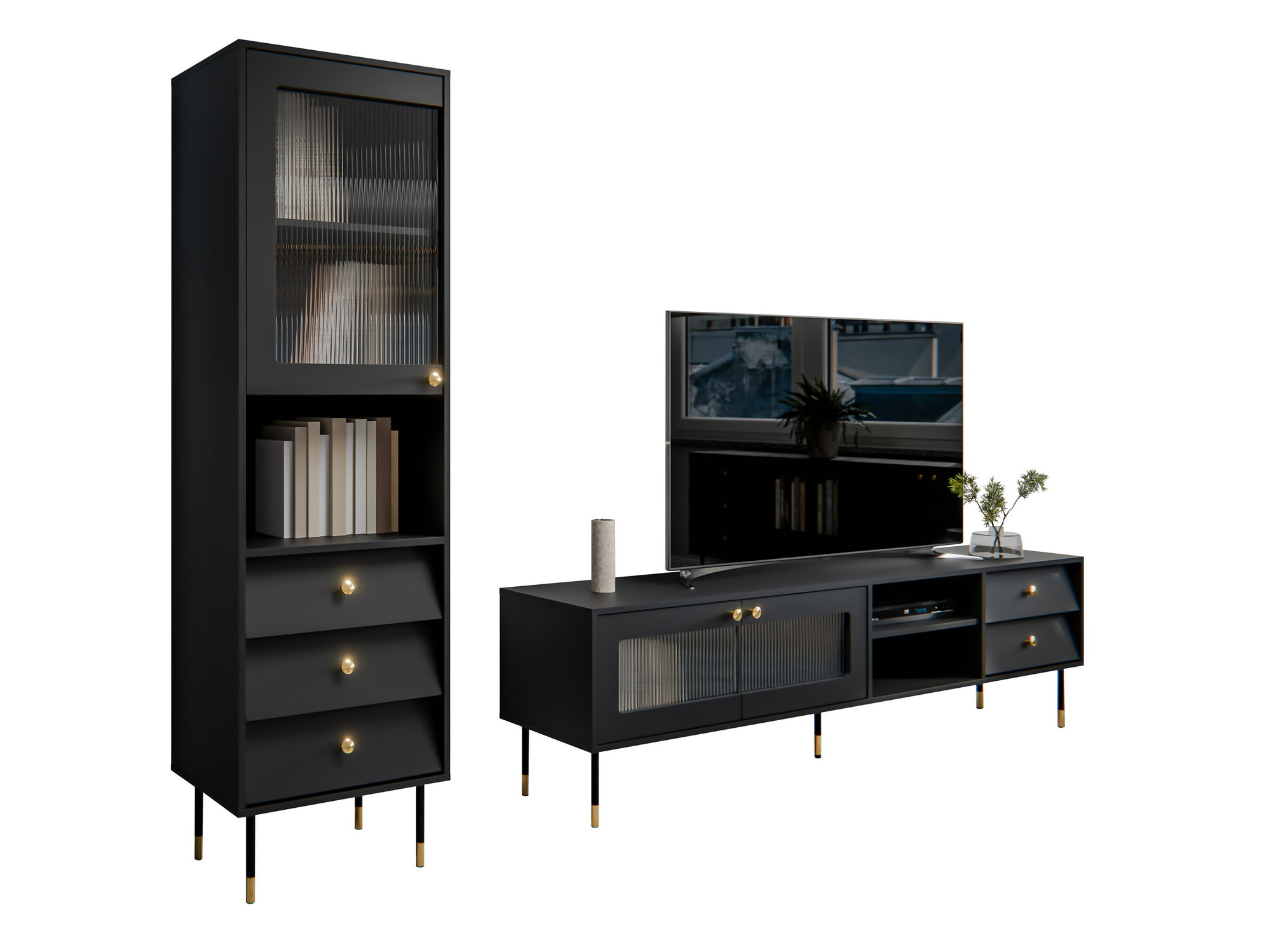 Conjunto de salón Feletri 109 (Negro)