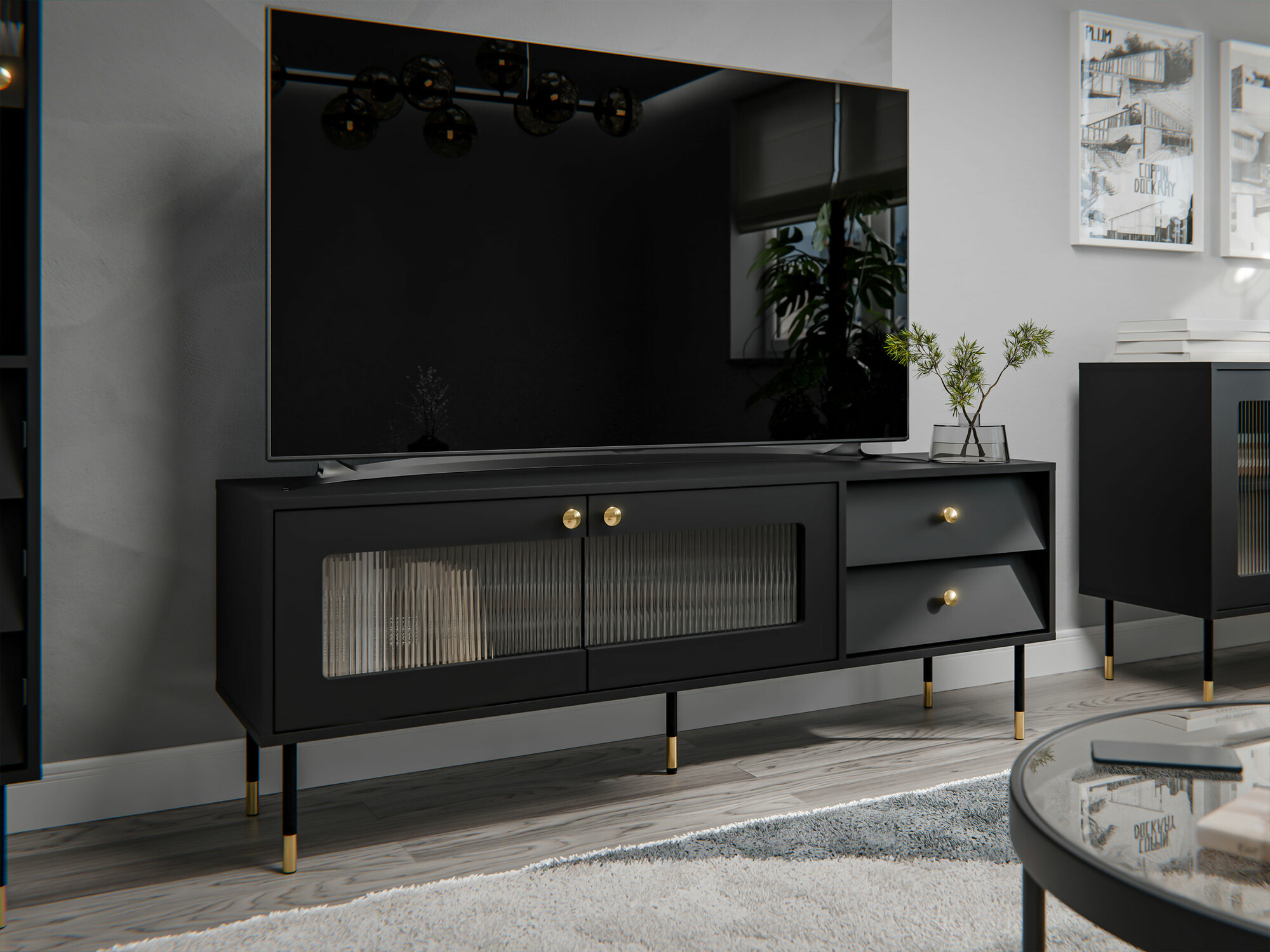 Mueble TV Feletri 102 (Negro)