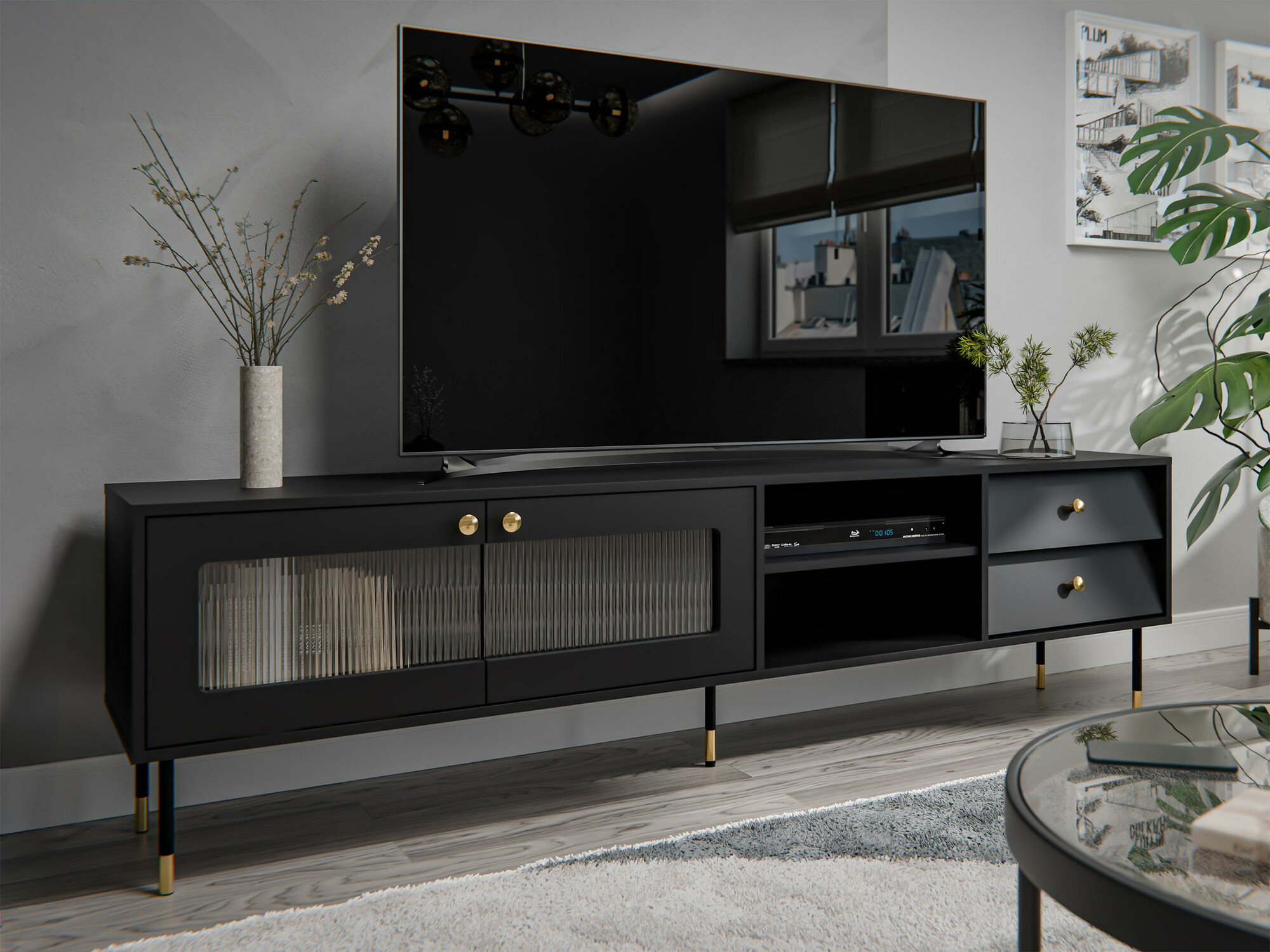 Mueble TV Feletri 103 (Negro)