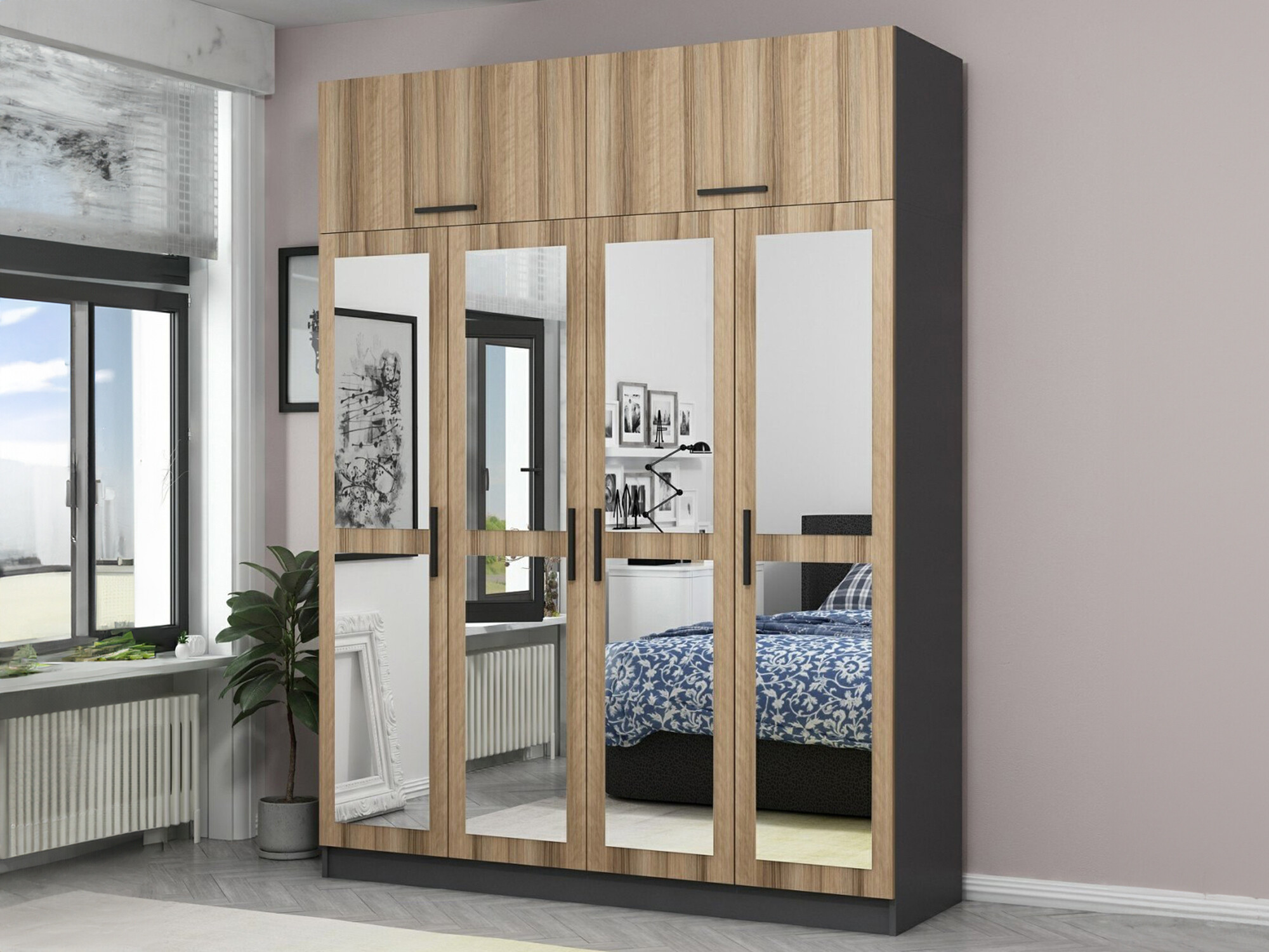 Armario Kailua 1421 (Antracita + Roble)