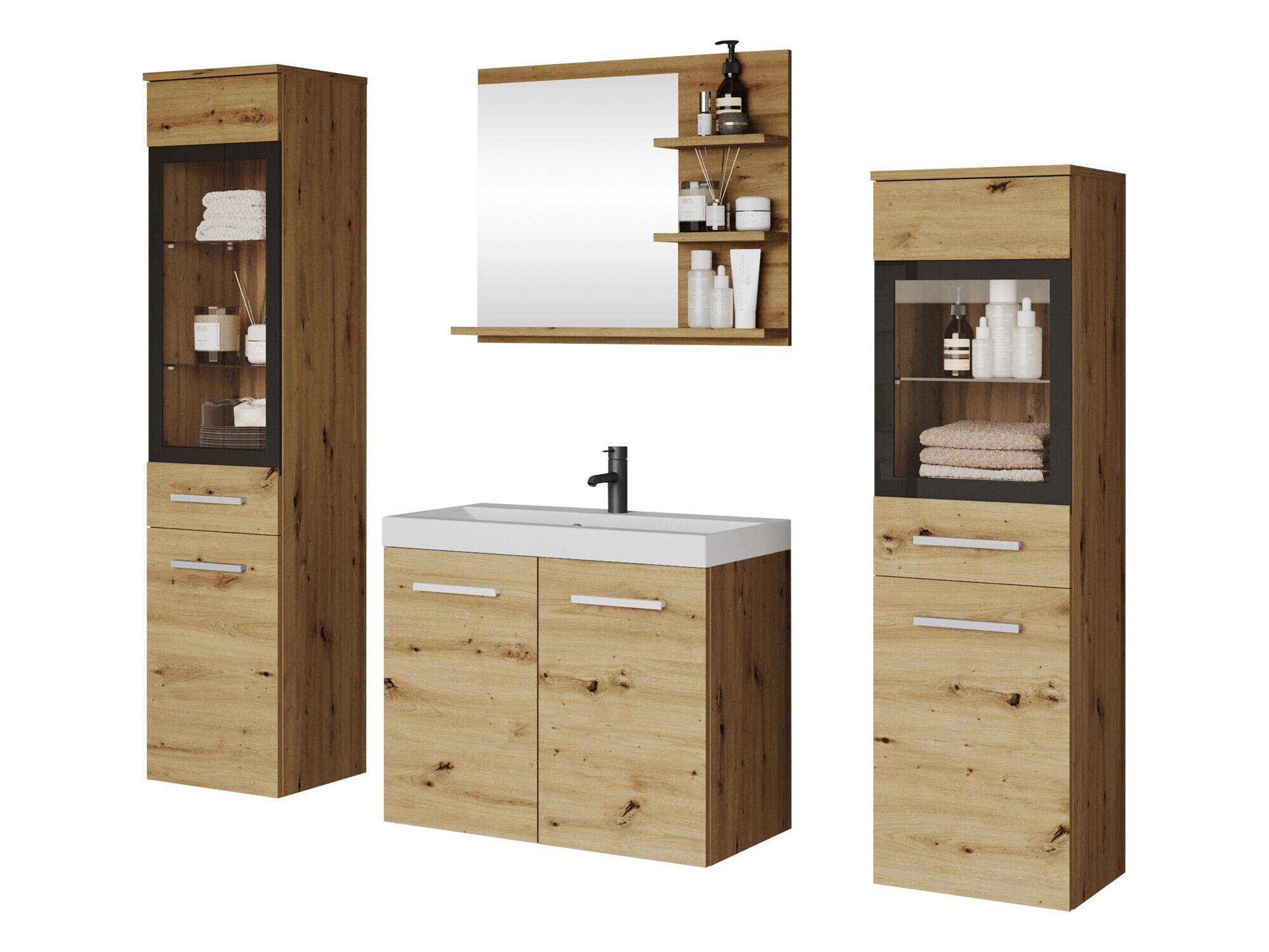 Conjunto de mueble de baño Scientia IV (Roble Artisan)