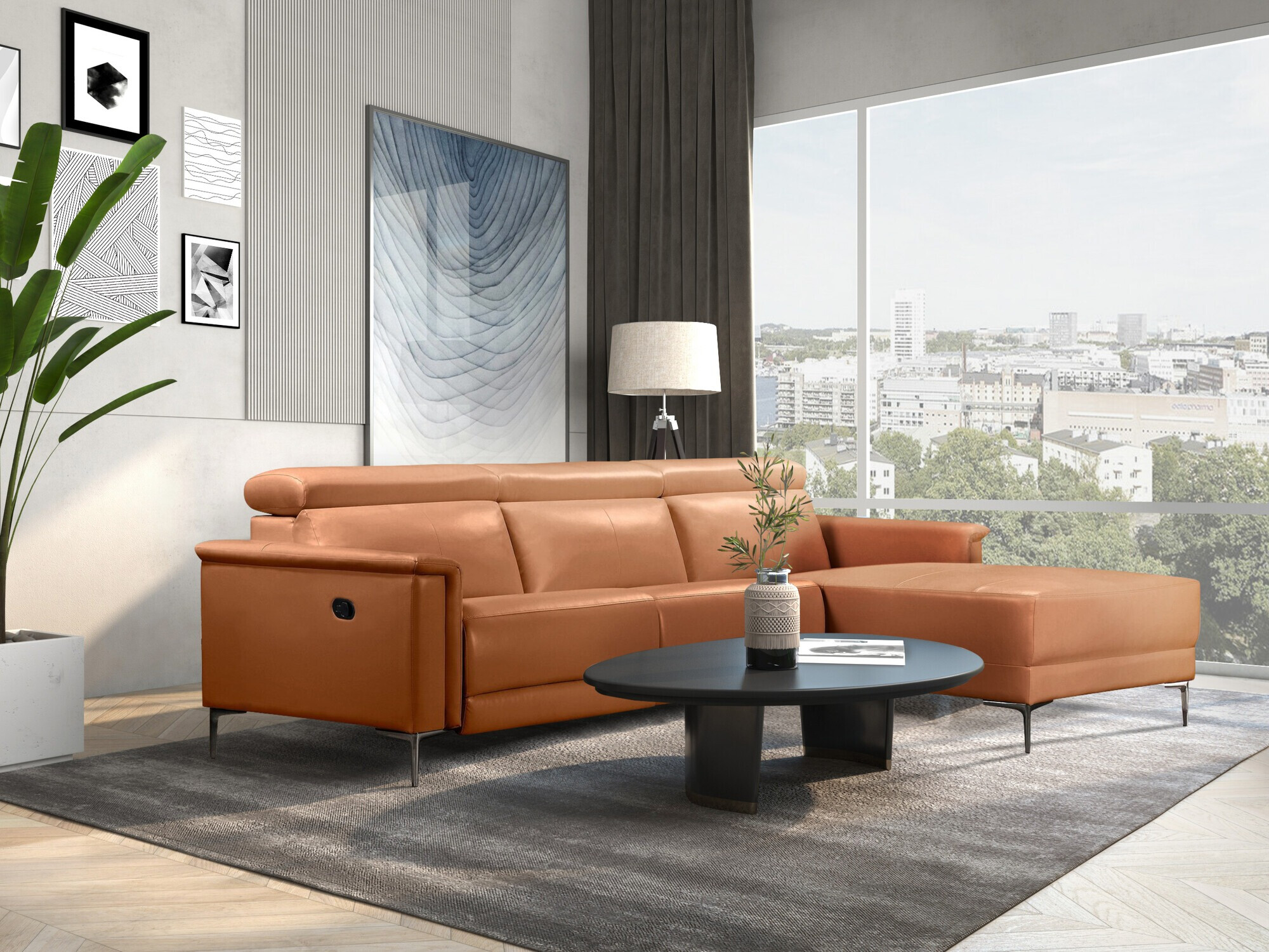 Sillón reclinable de ángulo suave Denton 1500 (Marrón)