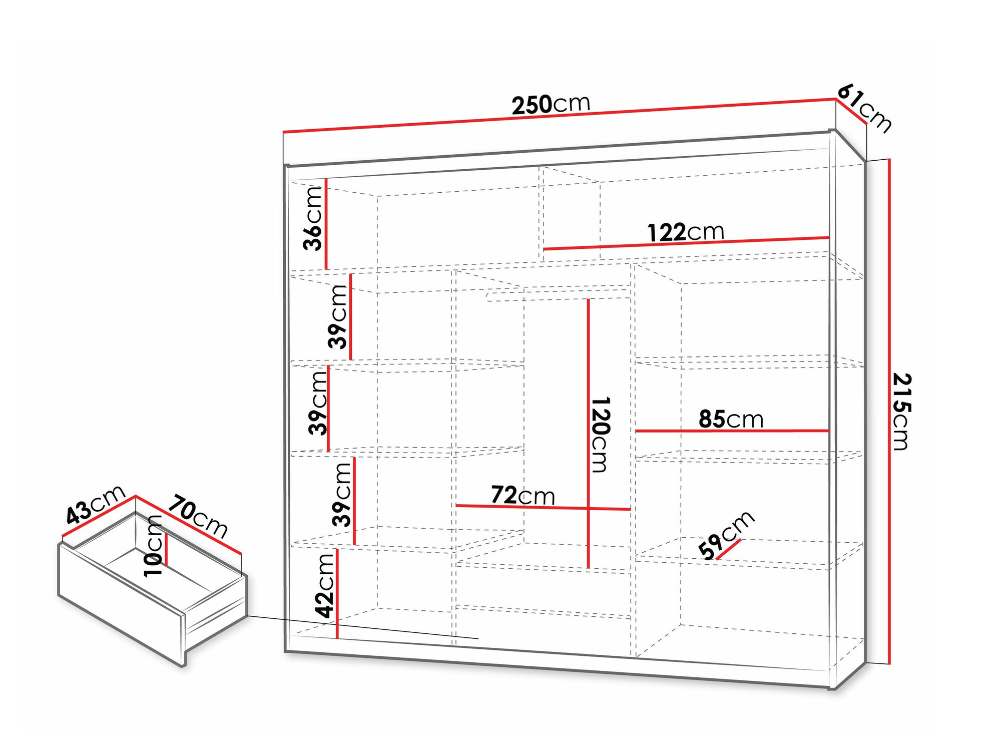 Armario Honolulu 119 (Blanco)