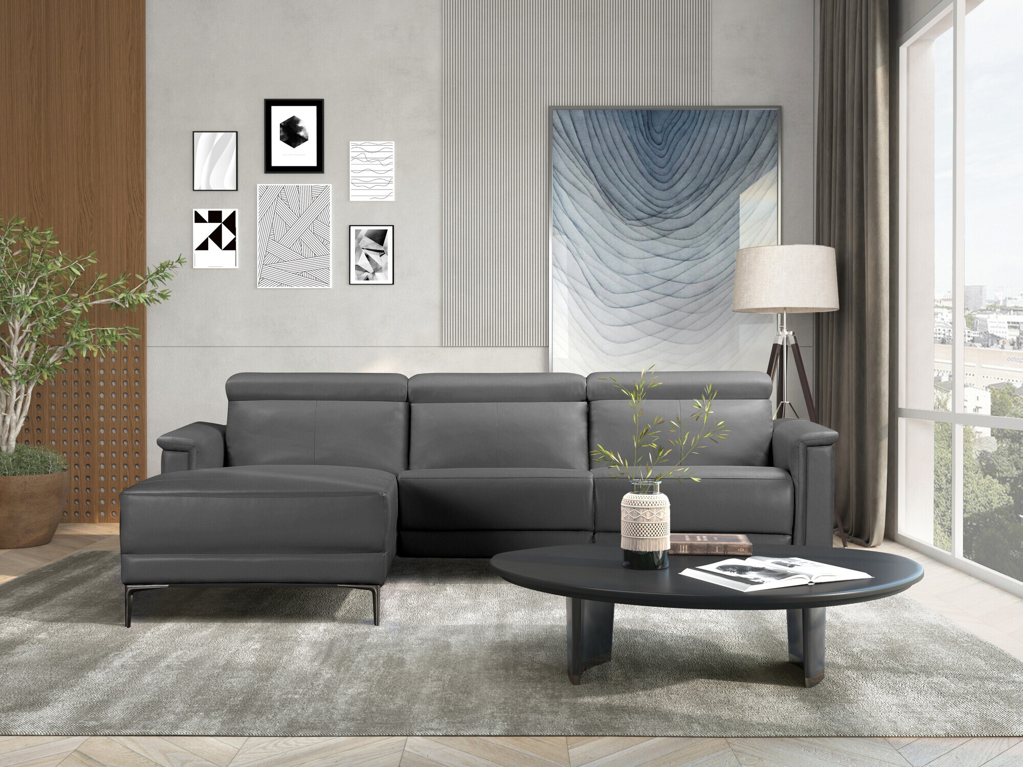 Sillón reclinable de ángulo suave Denton 1499 (Gris)