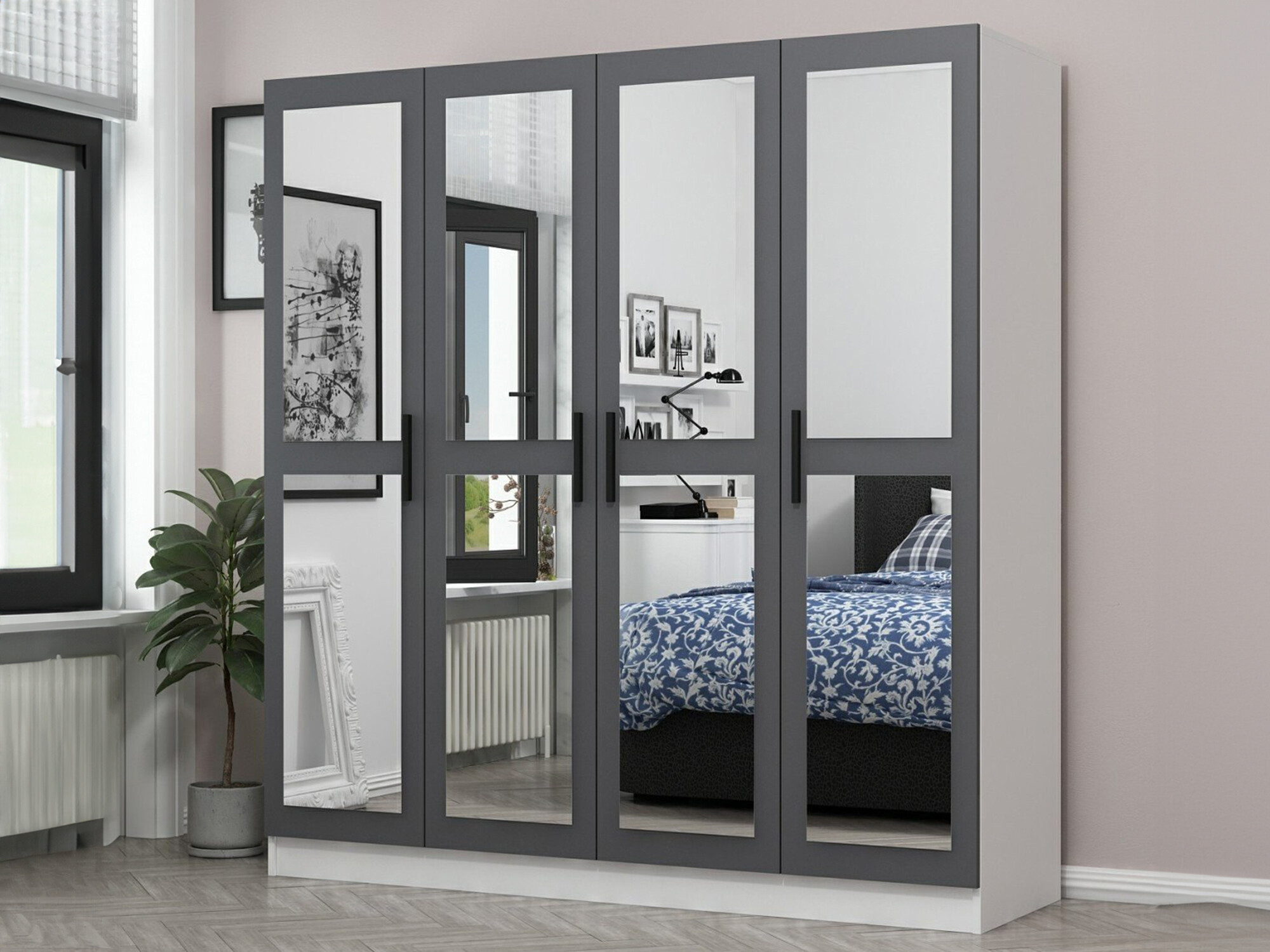 Armario Kailua L137 (Blanco + Antracita)