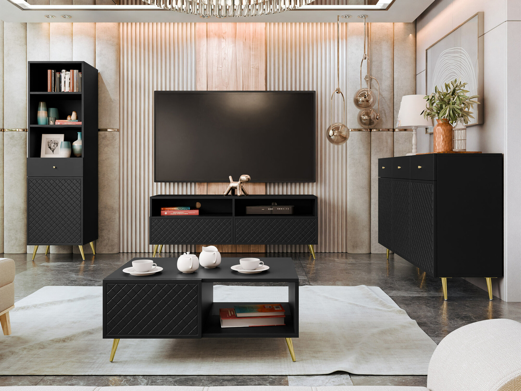 Mueble TV Comfivo Pavo (Negro)