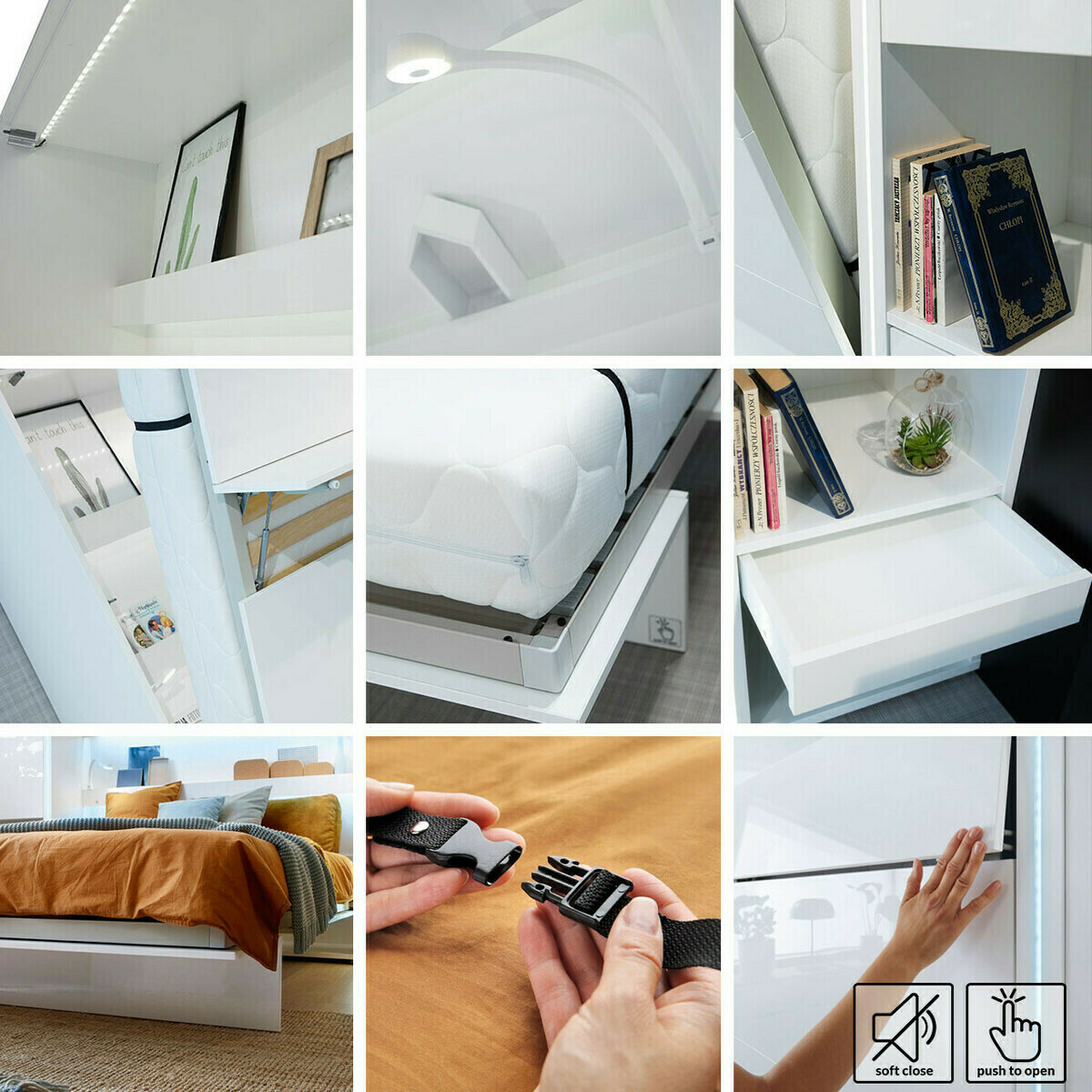 Cama plegable Concept Pro Lenart V (Roble Artisan)