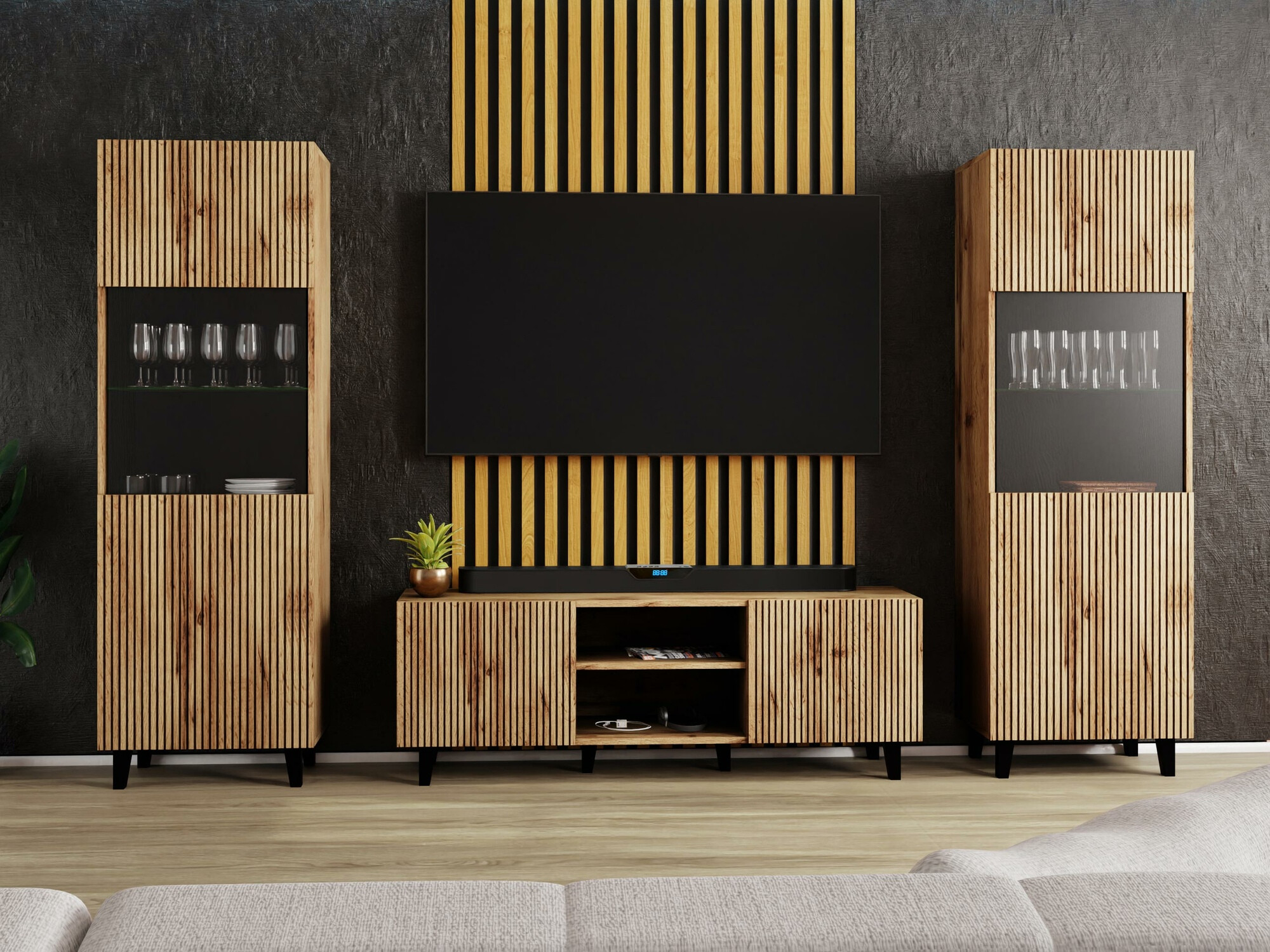 Conjunto de salón Remeta 110 (Roble wotan)