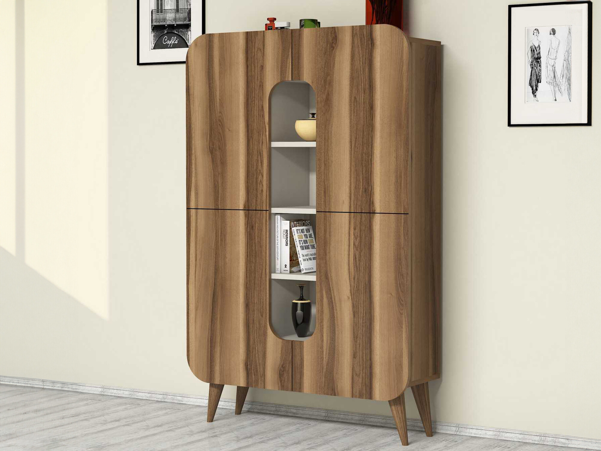 Estantería Kailua 340 (Nuez + Crema)